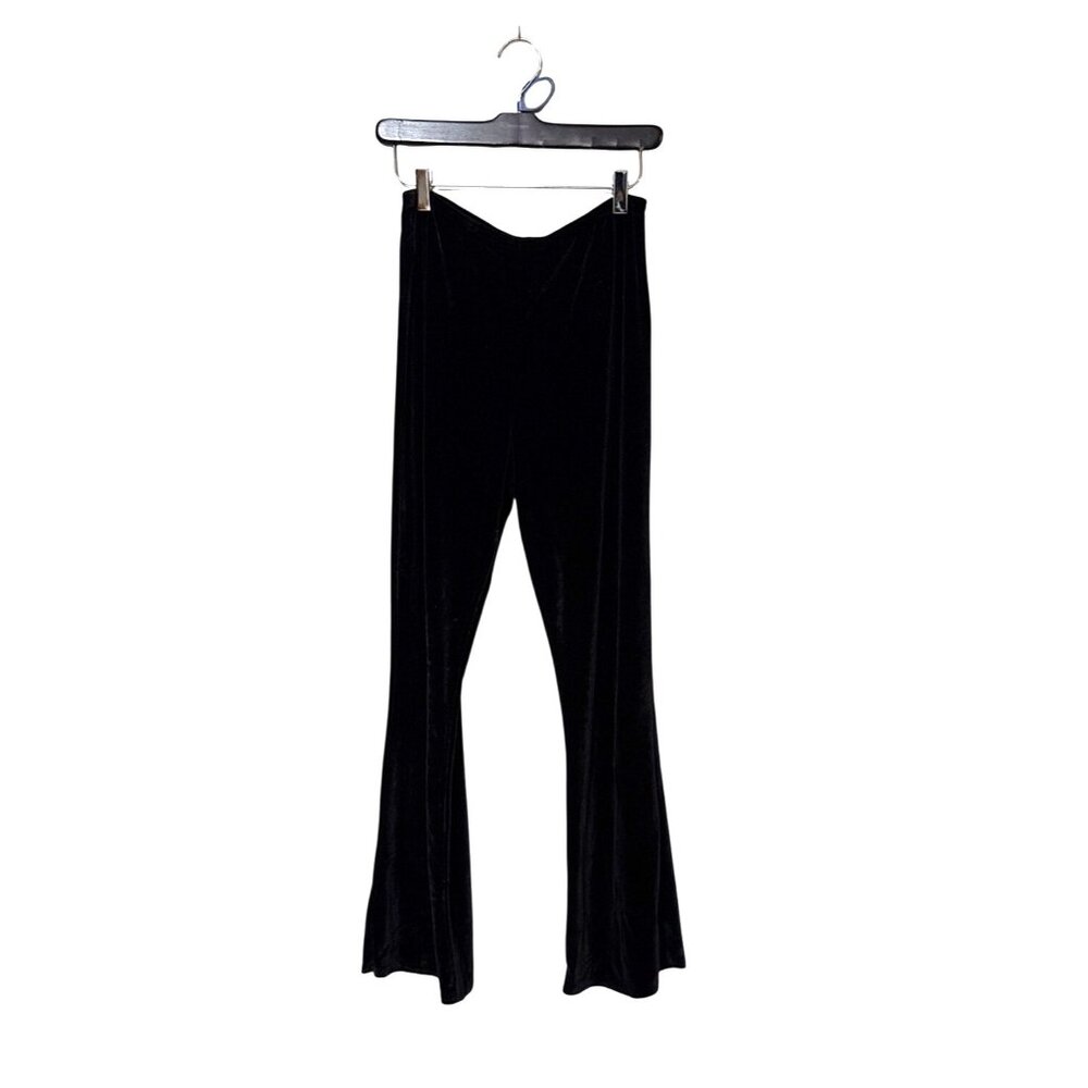 No‎ Boundaries Black Velvet Flared Pants Size 11/13 witchy whimsygoth